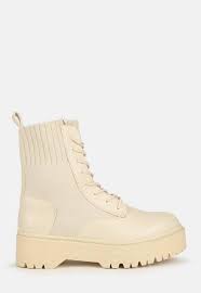 Women's slippers comfort knit boots winter warm outdoor indoor shoes. Cream Knitted Chunky Lace Up Ankle Boots Cream From Missguided On 21 Buttons