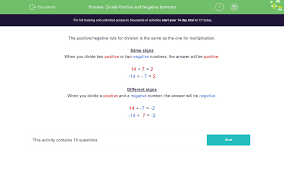 Check spelling or type a new query. Divide Positive And Negative Numbers Worksheet Edplace