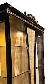 Get the best deals on glass cabinets and chests. Display Cabinet In Black Lacquered And Gold Leaf Finish Idfdesign