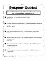 First grade is a very exciting year filled with curiosity and new learning opportunities. Respect Worksheets