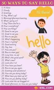 30 Ways To Say Hello In English Useful Hello Synonyms 7esl English Language Teaching English Grammar Learn English Vocabulary