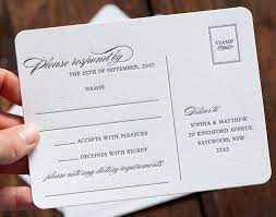 Postcard Response Cards Save On Paper And Postage Greatttt Idea Rsvp Wedding Cards Response Cards Wedding Response Cards