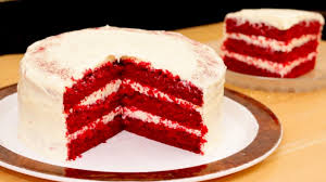 With 4 pans and really neat lines, you can and should, leave the outside layers visible on the sides. Red Velvet Cake With Cream Cheese Frosting Kitchen Time With Neha Youtube