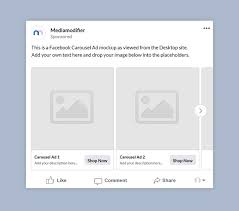 Facebook Carousel Ad Mockup Mediamodifier