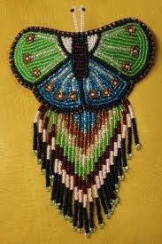 Sold This Beautiful Beaded Butterfly Hair Clip With Beaded Fringe Beadwork Jewelry Hairclip With Images Butterfly Hair Accessories Beadwork Designs Bead Work