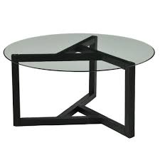 Buy premium black glass coffee tables. Boyel Living 36 In Clear Espresso Medium Round Glass Coffee Table With Tempered Glass Top Tr Wf190112aab The Home Depot