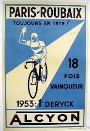 Classic Cycling Poster Cycling Posters Bike Poster Paris Roubaix