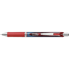 Amazon.com: Pentel EnerGel Deluxe RTX Retractable Liquid Gel Pen, Fine  Line, Needle Tip, Red Ink, Box of 12 (BLN75-B) : Office Products