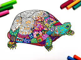 Zentangle has you following a specific method to create your artwork, and doodling is basically a first up is my free pdf of tangle patterns you can download. Box Turtle Pdf Zentangle Coloring Page Scribble Stitch