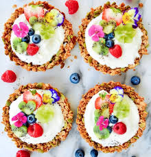 Rachel Steenland Vegan On Instagram Granola Tart With Coconut Yogurt Fresh Fruit By Kayscleaneats Ingredi Dessert Recipes Food Desserts