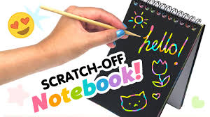 Tape contact paper back to cutting mat. Diy Scratch Off Rainbow Notebook Diy Weird Back To School Supplies Youtube