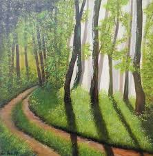 Moderne malerei in acryl karin haase : Im Fruhlingswald Atelier Und Galerie Karin Haase Paintings Prints Landscapes Nature Forests Boreal Temperate Artpal