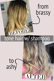 Brassy To Ashy Hair Tone Your Hair At Home With Shampoo Super Easy Parmida Kiani Bleached Hair How To Fix Brassy Hair Tone Hair Brassy Blonde Hair