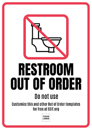Bathroom is out of order sign pinterest products bathroom out of order funny, bathroom out of order sign pdf, free bathroom out of order sign, free restroom out of order sign, restroom is out of order sign, restroom out of order english and spanish, restroom out of order sign pdf, restroom out of order sign. Out Of Order Signs To Edit Online And Print