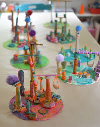 Wooden Sculpture Prompt Imaginary Playgrounds Kids Art Projects Preschool Art Projects Art For Kids