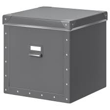 Fjalla Kasten Mit Deckel Dunkelgrau Ikea Osterreich Storage Boxes With Lids Storage Box Ikea