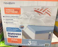 With a variety of sizes to match any bedframe, a unique warehouse mattress toppers & protectors. Novaform Evencor Gelplus Memory Foam Mattress Topper Full Size Costco Weekender