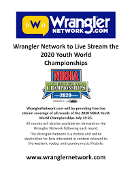 Upholding a constant low level of. Watch The 2020 Nbha Youth World Championships Presented By 4 Star Trailers On The Wrangler Network National Barrel Horse Association