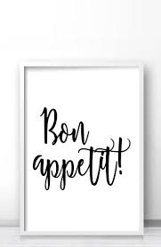 Black And White Dining Room Wall Decor Bon Appetit Printable Wall Art Kitchen Typography Print Black And White Dining Room Decor Kitchen Wall Art Printables Wall Printables Kitchen Wall Art