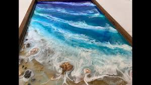 75 107 Epoxy Resin Art Step By Step Tutorial Ocean Beach Sand Movement Youtube Epoxy Resin Art Resin Art Painting Resin Painting