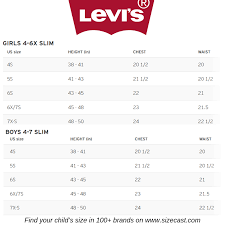Levis Size Chart Baby Clothes Size Chart Baby Clothing