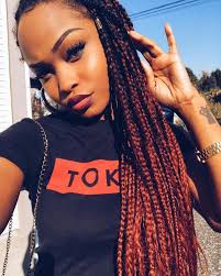 Ombre Black And Burgundy Braids Red Burgundy Orange Box Braids Burgundy Box Braids Box Braids Hairstyles Ombre Box Braids