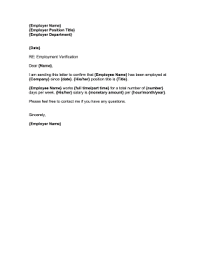 Employment Confirmation Letter Template