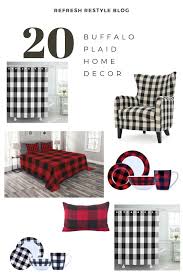Black And White Buffalo Plaid Rocking Chair Cushions Buffalo Plaid Home Decor Red Black Buffalo Plaid Christmas Decor Plaid Christmas Decor Buffalo Plaid Christmas
