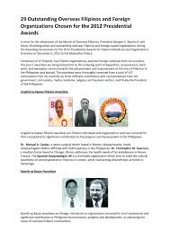 Jump to navigation jump to search. 29 Chosen For 2012 Presidential Awards By Ringo Macabenta Issuu