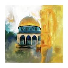 Masjid notice for jumu'ah (friday) and parking lot donation appeal: Painting 691 1 Masjid Al Aqsa By Mawra Tahreem Islamic Art Canvas Mosque Art Islamic Paintings