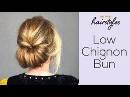 Low Chignon Bun Easy Tutorial By Trhs Youtube Bun Hairstyles Chignon Hair Easy Chignon