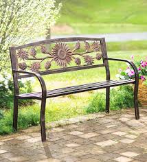 Sunflower Metal Garden Bench In 2020 Metal Garden Benches Garden Bench Backyard Diy Projects