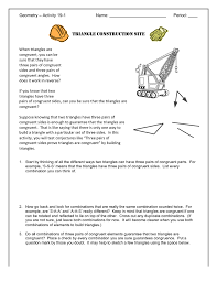 Triangle congruences are the rules or the methods used to prove if two triangles are congruent. Tenth Grade Lesson Triangle Construction Site Betterlesson
