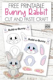 They are great stencils for decorating an easter peeop or a simple easter bunny coloring page! Free Cut And Paste Bunny Rabbit Craft Simple Mom Project