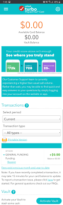 The turbo® visa® debit card is not a gift card or prepaid card, but functions just like a checking account: My Prepaid Card Balance Just Went From 9 90 To 0 00 Showing General Funding Turbotax