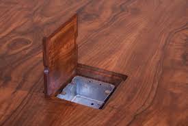 Install An Electric Outlet In The Office Conference Table And Floor Outlets Rustic Flooring Flooring