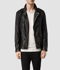 Allsaints Griffin Leather Biker Jacket Mens Leather Jackets Leather Jacket Men Jackets Men Fashion Leather Jacket