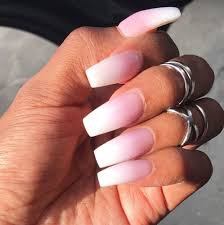 Sorry about the music i forgot to add it in! Pink To White Ombre Nails Coffin Novocom Top