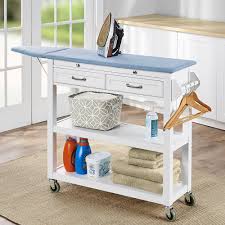 Sorting laundry can be a mundane task but with a 3 bag laundry cart sorter, the task can be made easier, faster and less tedious. The Mobile Ironing Board Laundry Station Hammacher Schlemmer