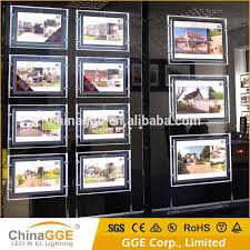 Double Sides Real Estate Agent Sign Led Window Display Magnetic Light Pockets Shadow Box Led Light Kit Outdoor Renovation Led Light Kits Real Estate
