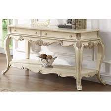Please refer to the specifications to determine what items are included since sometimes the image shows more or less items. Rosdorf Park Lorentz Sofa Table Color Antique White Sofa Table Table Console Table
