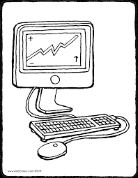 Computer coloring pages for kindergarten. Computer Kiddicolour