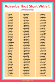 Capiz · cozey · crazy · cajon · calyx · capax · capex · choux . Adverbs That Start With C English As A Second Language