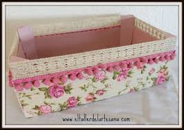 Cajas decoradas, encuentra tu mejor decoración de cajas para sorprender a quién desees. El Taller De La Artes Ana Caja De Fresas Decorada Cajas Forradas Cajas