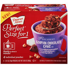 German chocolate cake is a cake people tend to buy, but not make at home. Duncan Hines Perfect Size For 1 Decadent German Chocolate Cake Mix 4 Ct Box Walmart Com Walmart Com