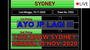 Live Draw Sydney Tercepat Minggu 15 November Live Sydney Tercepat Live Draw Sdy Sekarang Youtube