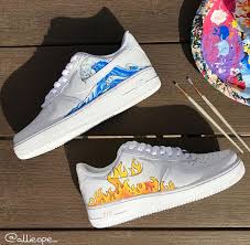 Custom Air Force 1 In 2020 Nike Air Shoes Custom Air Force 1 Custom Painted Shoes