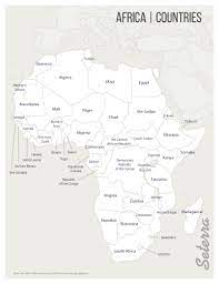 Labeled map of africa, showing countries. Africa Countries Printables Map Quiz Game
