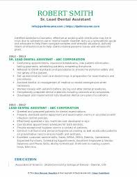 Lead Dental Assistant Resume Samples Qwikresume