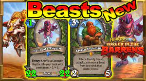Check out hunter standard decks (july 2021) using data from last 4 days. New Beasts Legendary Hunter Deck Is Broken Forged In The Barrens New Deck Hearthstone Youtube
